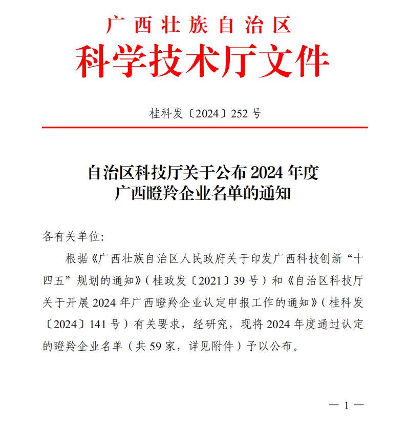 創(chuàng)新高地，瞪羚飛躍！皇氏集團旗下兩家企業(yè)獲“廣西瞪羚企業(yè)”認定！